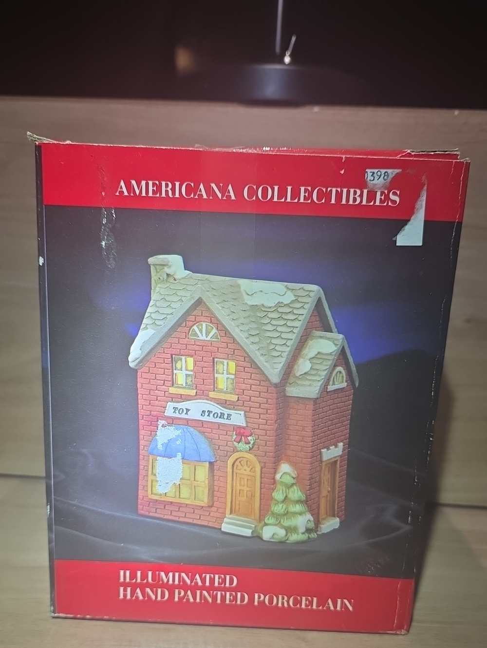Vintage Illuminated Red Toy Store Holiday House